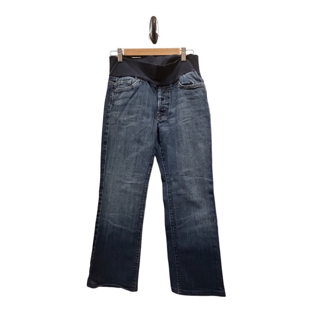 7 For All Mankind Jeans Womens 32 Blue Maternity Bootcut Pea In The Pod 32x28